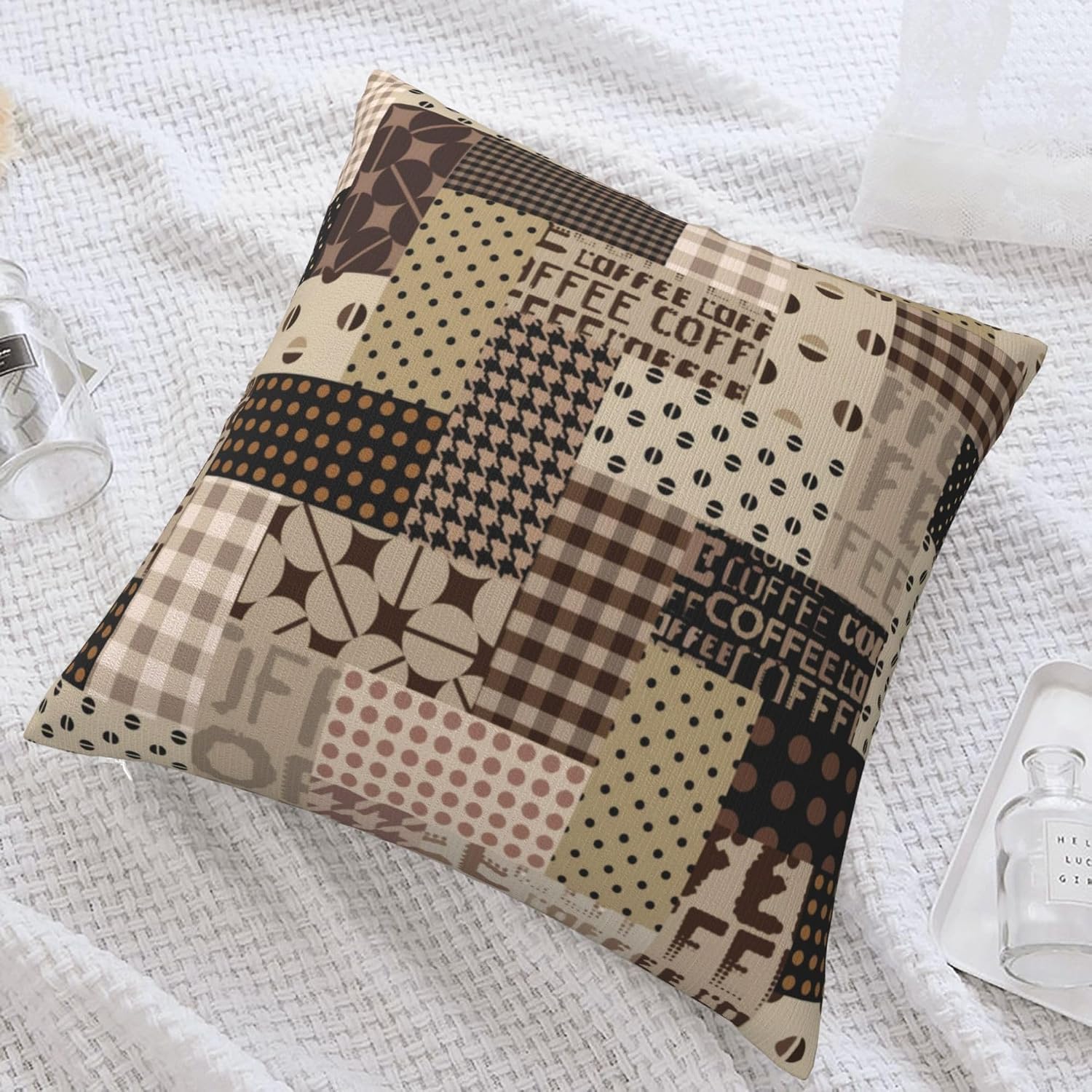 Pillow Insert 18X18 - Kaffeezeit-Kissenbezug Vintage Polka Dot | Weicher,