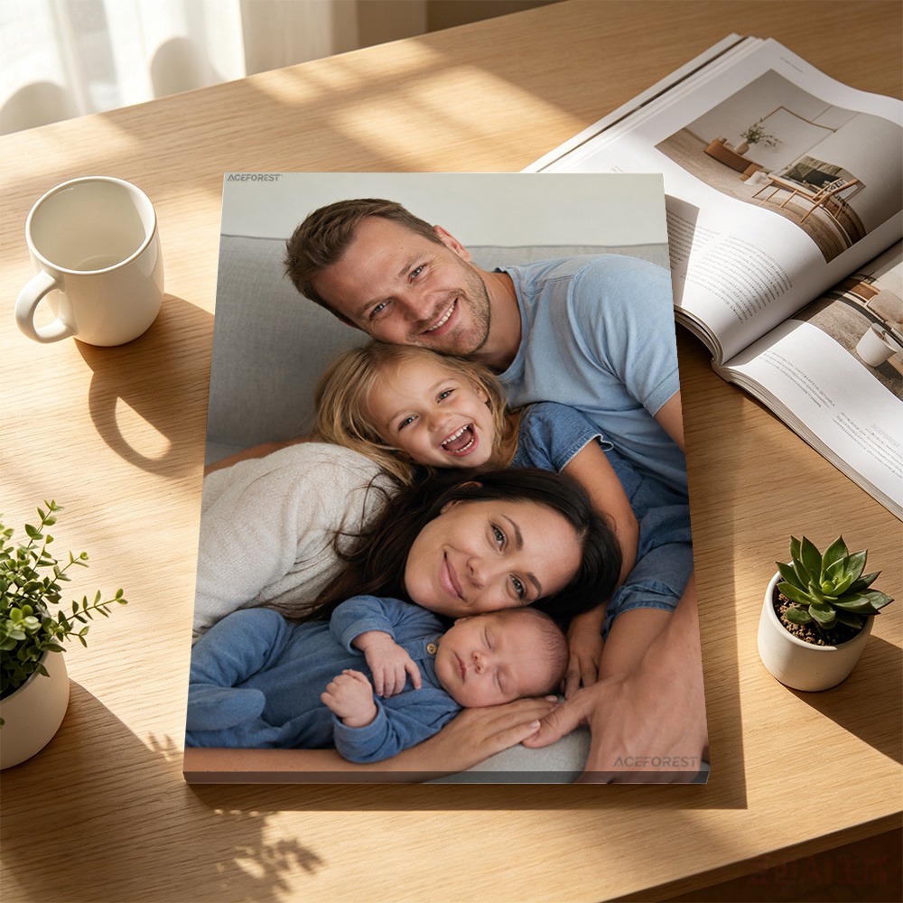 Home Textile - 2D Personalisierte Foto-Leinwand-Wandkunst mit Holzrahmen, Maßgefertigtes