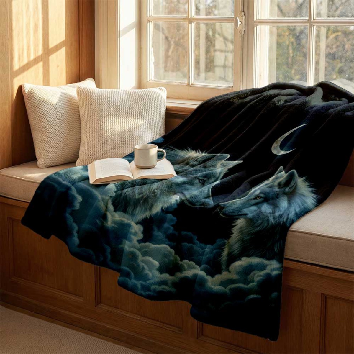 Halbmond Doppelwölfe Flanellde – Home Textiles Face Towel Bewertung und Preis