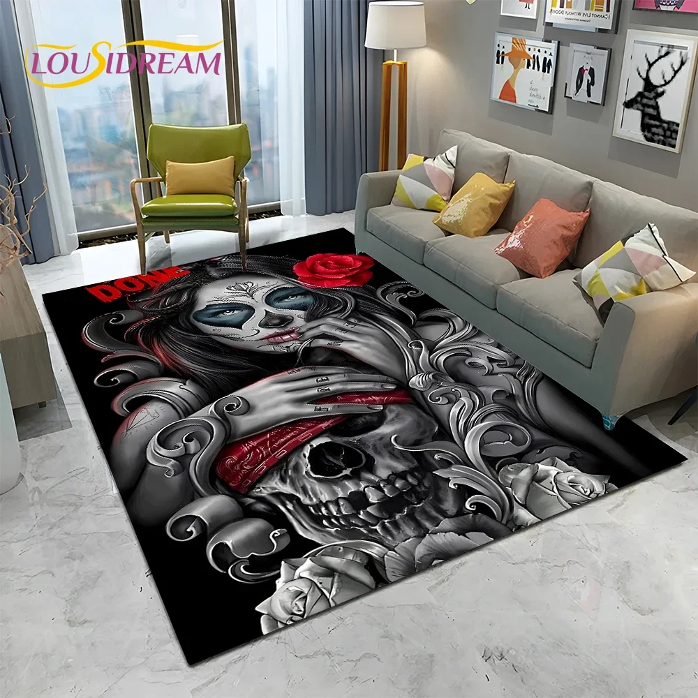 Horror-Gothic-Schädel-Teppich  – Home Textiles Sale Bewertung und Preis