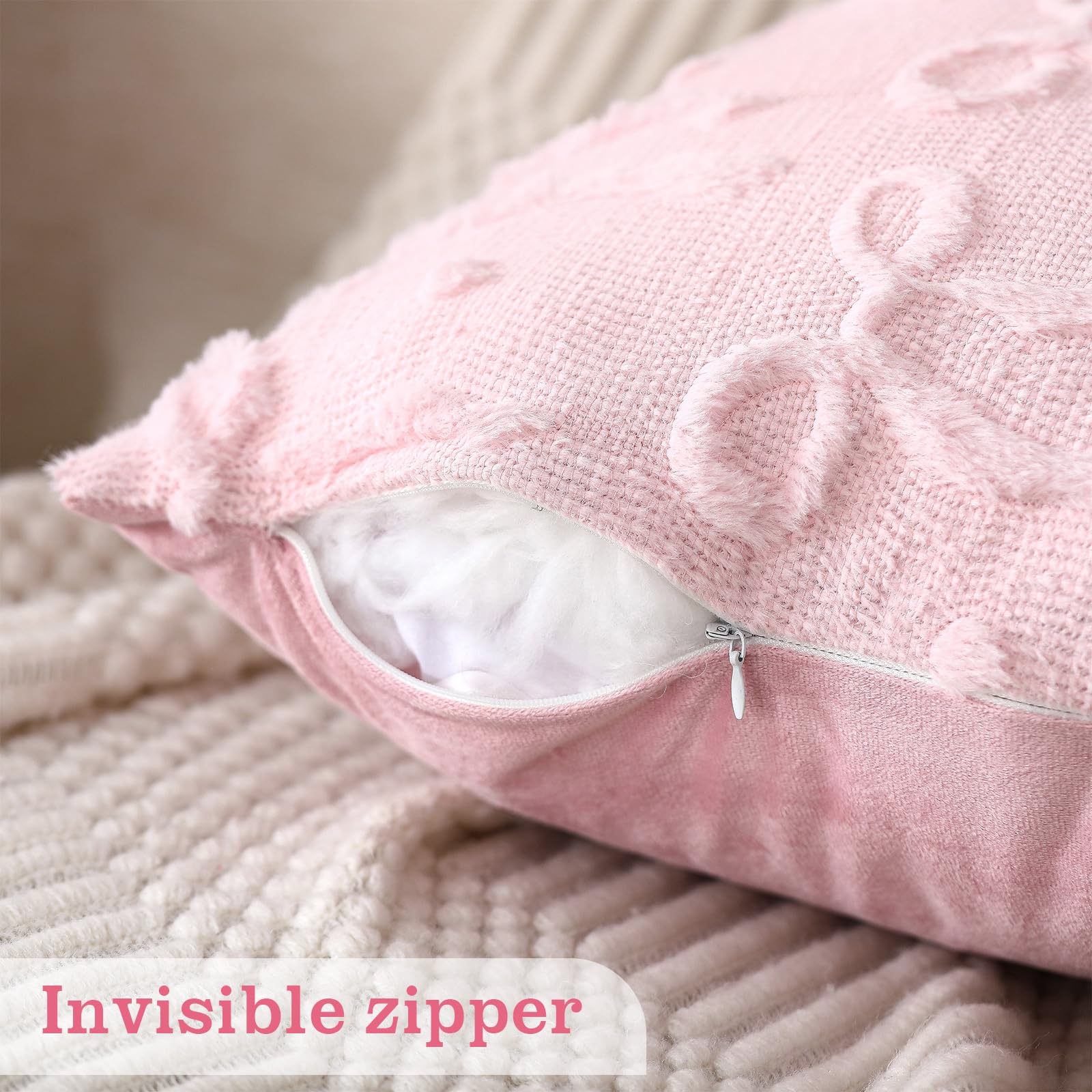 Rosa Schleife Dekokissenbezüge – Pillow Insert 18X18 Bewertung und Preis