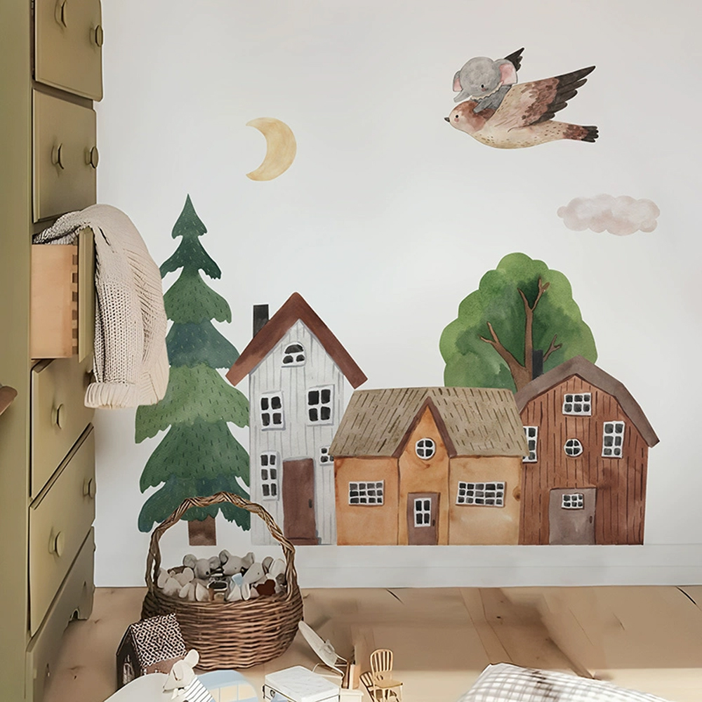 Stoff Cartoon Wald Vintage Sta – Home Textile Bewertung und Preis